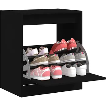 Botník Botník černý 60 x 42 x 69 cm kompozitní dřevo - 8721012382176