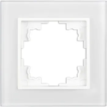 vypínač Elhard Rámeček Vera Glass jednoduchý, bílý