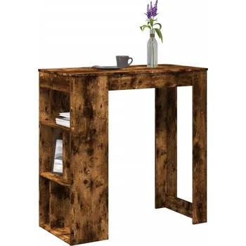 Jídelní stůl Barový stůl s regály kouřový dub 102 x 50 x 103,5 cm kompozit - 8721158386472