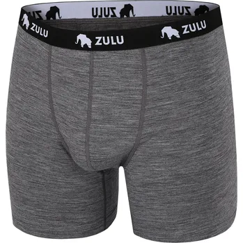 Boxerky Pánské boxerky Zulu Merino 160 6in Velikost: L / Barva: šedá