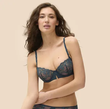 Podprsenka Simone Pérèle podprsenka balkonetová SAGA blue prestige 75D