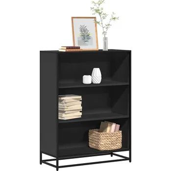 Knihovna Knihovna černá 80,5x35x107,5 cm kompozitní dřevo - 8721102841781