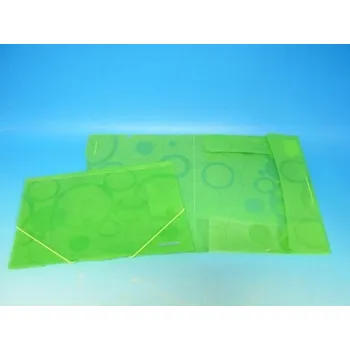 Složka A4 3 klopy s gumou zelená /2-940/