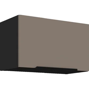 Kuchyňská skříňka Digestořová skříňka LUNARA - šířka 60 cm, tmavě béžová / černá
