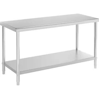 Kuchyňská pracovní deska Pracovní stůl z ušlechtilé oceli - ECO - 150 x 60 cm - 250 kg - Royal Catering RCAT-150/60-NW