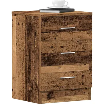 Noční stolek Noční stolek starého dřeva 38x35x55 cm kompozitní dřevo - 8721158719300