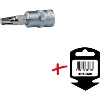 Gola hlavice KS Tools Nástrčný ořech s bitem 3/8", profil Torx, T15 Věšák 911.3869-E