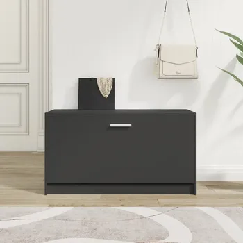 Botník Botník černá 80 x 24 x 45 cm, dřevo - 8720286946121