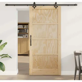 Interiérové dveře vidaXL Posuvné dveře ORKDAL Hnědá 93 x 202 cm Masivní borové dřevo [3333654]