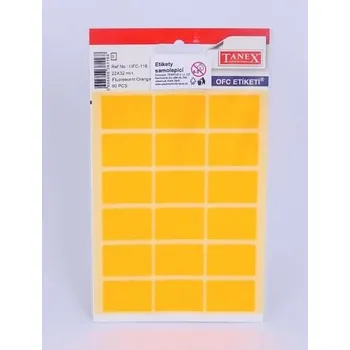 Samolepící etiketa Etikety v sáčku neon 22 x 32 oranž. OCF - 116 / 90 ks