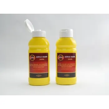 Výtvarná barva KOH-I-NOOR Barva akrylová 500ml žluť primární 0205