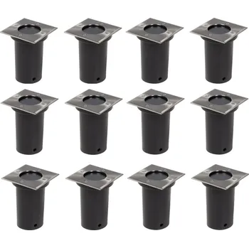 Venkovní osvětlení Venkovní zemní svítidla 12 ks čtvercová - 8718475834410