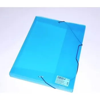 Archivační box Krabice s gumou A4 průhledná modrá 2-517