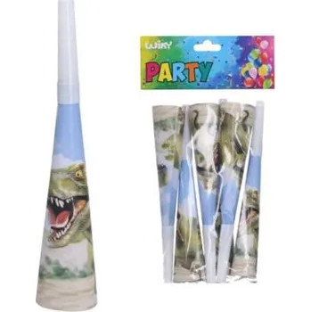Party nádobí Trumpetky DINO 20 cm, 6 ks (W039217)