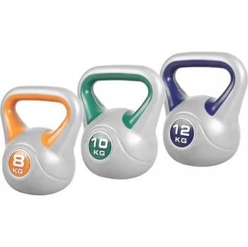 Sada vinylových kettlebell 30 kg, 3 ks, činka koule