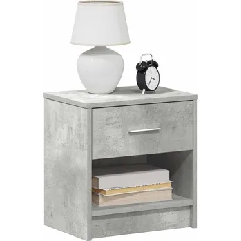 Noční stolek Noční stolky 2 ks se zásuvkou betonově šedé 39 x 28 x 41 cm - 8721158576354