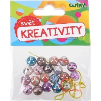 Dětské navlékací korálky Kreativní set KORÁLKY s provázkem (W018299)