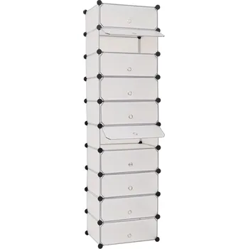 Botník Organizér na boty s 10 přihrádkami, bílý - 8718475566335