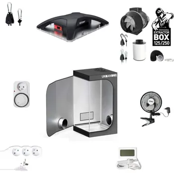 Osvětlení pro růst rostliny Growmarket Kompletní grow box URBANBOX LED GENT 100W Set, 60x60x160 cm