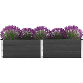Vyvýšený záhon Vyvýšený záhon 250 x 50 x 54 cm dřevoplast šedý - 8719883813516