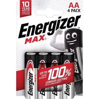 Článková baterie Alkalické baterie LR6/AA Energizer MAX, balení 4 ks