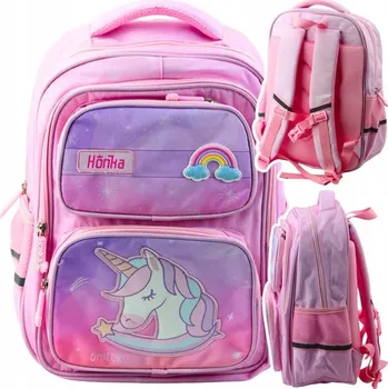 Školní Batoh s jednorožcem Prsní pás růžový 20 l