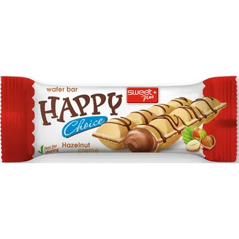 Sweet plus Bulharsko Happy wafer bar s lísko-oříškovým krémem 45g