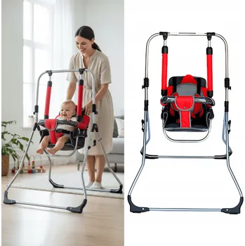 Dětská houpačka Dětská houpačka s roštem, skládací, volně stojící, pro zahradní dům 3v1