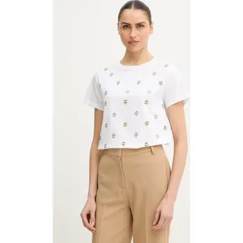 Pánské tričko Bavlněné tričko Marella Emme by Marella 2615971061200 bílá 00X, vel. L