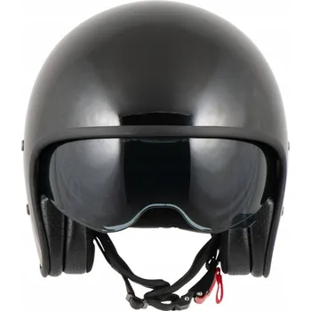 Helma na motorku MTR CRUISE FIBER Motocyklová Přilba Otevřená Jet Černá Lesklá vel. XL