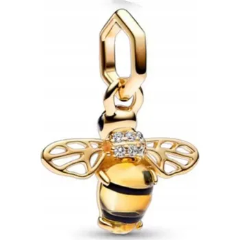 Přívěsek CHARMS zlatý stříbro pro modulární náramky přívěsek SRDCE VČELA C555