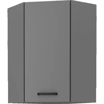 Kuchyňská linka Horní rohová skříňka Nessa 60x60 GN-90 1F (45°) Barva korpusu: Antracit, Barva dvířek: Antracit