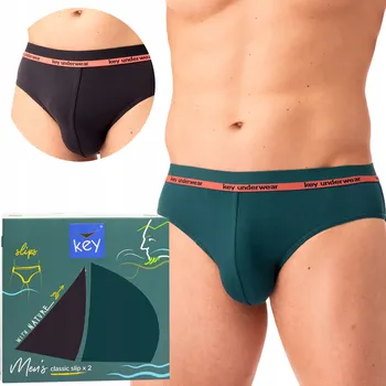 Pánské spodní prádlo Pánské slipy KEY MPP-286 B25 XXL (44) vícebarevné