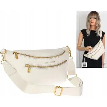 Enrico Coveri kabelka z eko kůže béžová