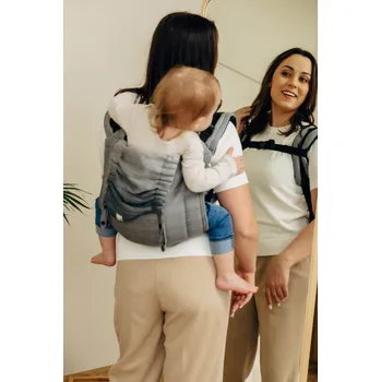 LennyLamb Lenny Buckle Onbuhimo PRO, (100% bavlna) - LITTLE HERRINGBONE OMBRE GREY