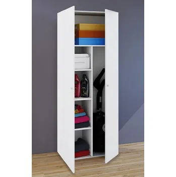 Ložnice Vcm Úklidová skříňka Vandol ll s dvířky, bílá