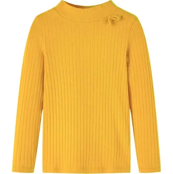 Chlapecké tričko Dětské tričko s dlouhým rukávem žebrovaný úplet tmavě okrové 92 - 8721012034051