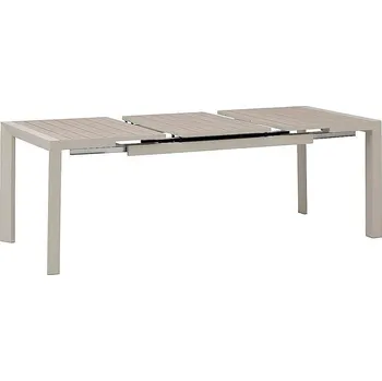 DEOKORK Hliníkový stůl VANCOUVER 142/202x90 cm (ivory)