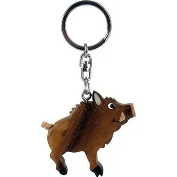 E-myslivost Myslivecký přívěsek na klíče - klíčenka divočák