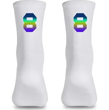 Pánské ponožky WEST BIKING Pánské cyklistické ponožky reflektivní BÍLÁ