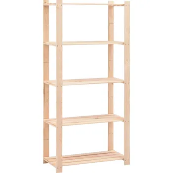 Dílenský regál Úložný regál 5 polic 80x38x170 cm masivní borovice 250 kg - 8719883735450