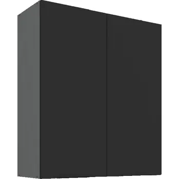 Kuchyňská skříňka Vysoká horní skříňka LUNARA - šířka 80 cm, černá / antracit