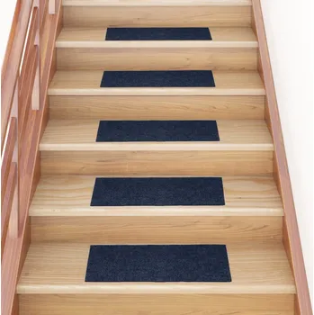 Nášlap na schod Schodové rohože samolepicí 15 ks 60 x 25 cm tmavě modré obdélníkové - 8720286512548