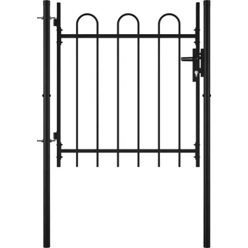 Jednokřídlá zahradní branka s obručemi 100 x 75 cm - 8718475736417