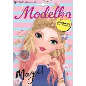 omalovánky Omalovánky se samolepkami 25x18 cm modelka / 15083