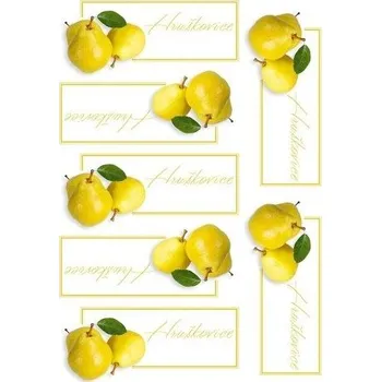 Samolepící etiketa Samolepicí etiketa, Hruškovice, 7 ks s ořezem