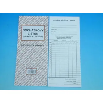 List docházkový -píchačka oboustran., 10l v bloku /ET475/