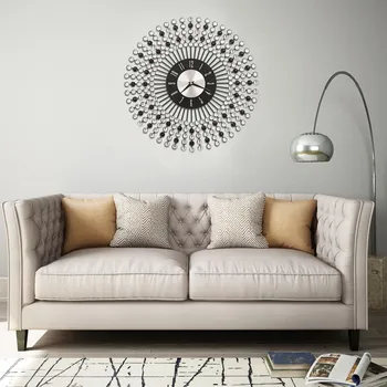 Hodiny Nástěnné hodiny kovové 43 cm černé - 8719883608907