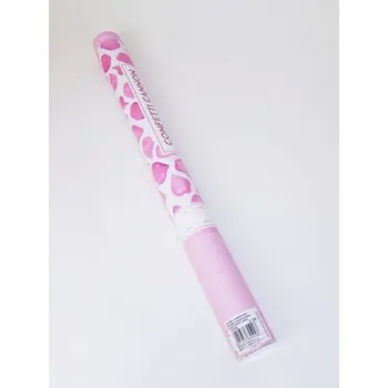 Konfeta Konfety vystřelovací plátky růží růžové 60cm / 407022