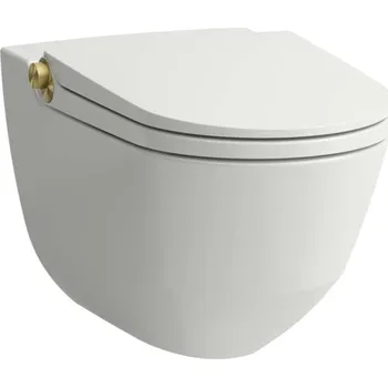 Bidet Laufen Cleanet Riva - Elektronický bidet s keramikou, závěsný, Rimless, SoftClose, LCC, bílá/matné zlato H8206914020001